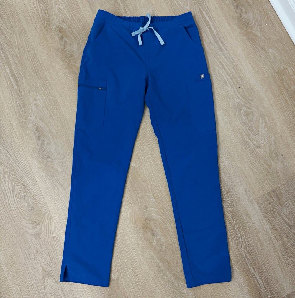 FIGS Technical Collection Scrub Pants Pull On Blue Size Small